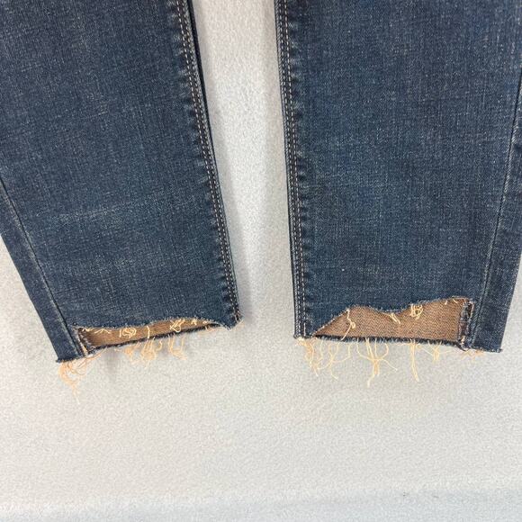 Lucky Brand Bridgette Ankle Skinny Size 4/27 Jeans Raw Hem Dark Wash 7W13923 - Picture 7 of 16